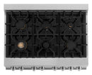 ZLINE 36-inch Legacy Series Dual Fuel Range with 6 Brass Burber Cooktop and 4.6 Cu. Ft. Electric Oven in Fingerprint Resistant Satin Stainless Steel (RAS-SN-BR-36)