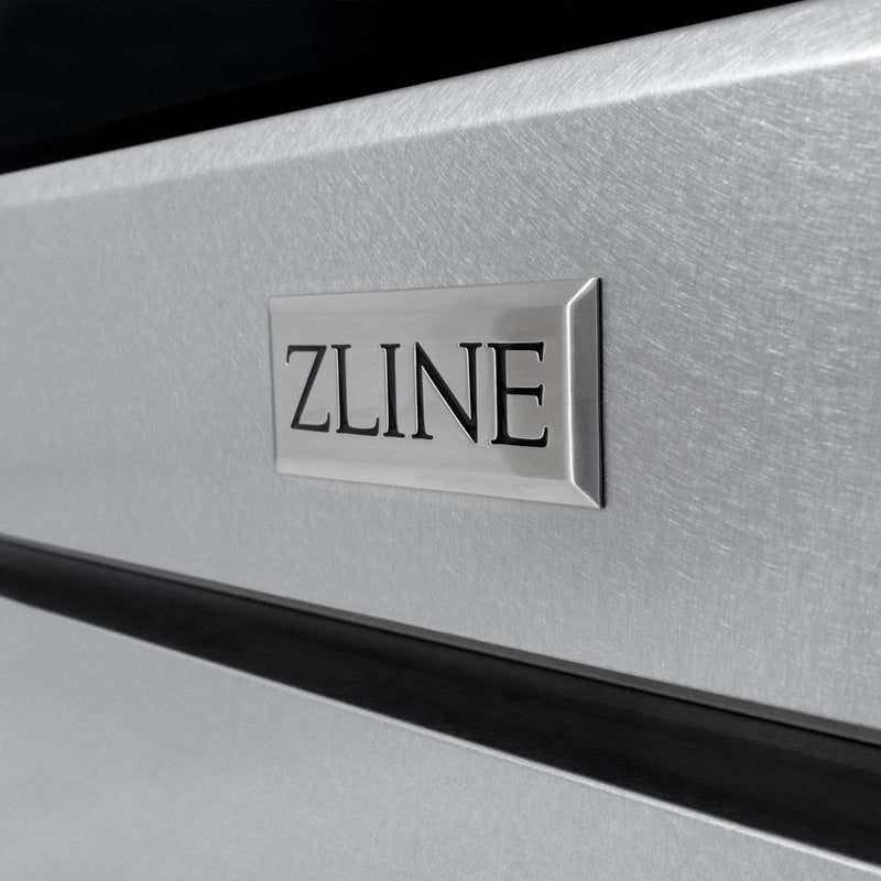 ZLINE 3-Piece Appliance Package - 36-inch Gas Range, Dishwasher & Premium Wall Mount Hood in DuraSnow Stainless Steel (3KP-RGSRH36-DW)
