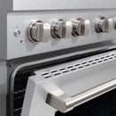 ZLINE 3-Piece Appliance Package - 36-inch Gas Range, Tall Tub Dishwasher & Premium Wall Mount Hood in Satin Stainless Steel (3KP-SGRSRH36-DWV)