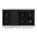 ZLINE 48-Inch Paramount Gas Range with 8 Gas Burners and 6.7 cu. ft. Double Oven in Fingerprint Resistant Satin Stainless Steel (SGRS-BR-48)
