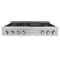 ZLINE 48-Inch Porcelain Rangetop In Satin Stainless Steel With 7 Brass Burners (RTS-BR-48)