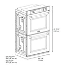 ZLINE 3-Piece Appliance Package - 36-Inch Rangetop, Wall Mount Range Hood, Double Wall Oven in Satin Stainless Steel (3KP-RTSRH36-AWD)