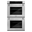 ZLINE 30-Inch Professional True Convection Double Wall Oven with Air Fry and Self Clean in Satin Stainless Steel (WADS-30)