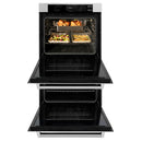 ZLINE 3-Piece Appliance Package - 36-Inch Rangetop, Wall Mount Range Hood, Double Wall Oven in Satin Stainless Steel (3KP-RTSRH36-AWD)