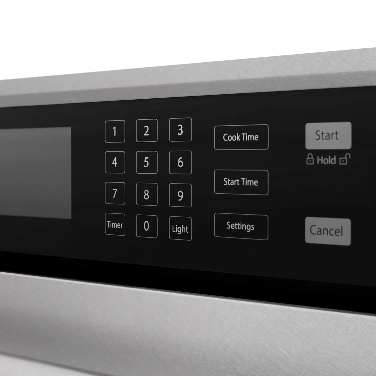 Oven control panel with numeric keypad, Cook Time, Start, Timer, Light, Settings