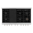ZLINE 48-Inch Paramount Gas Range with 8 Gas BUrners and 6.7 cu. ft. Double Oven in Fingerprint Resistant Satin Stainless Steel with White Matte Doors (SGRS-WM-48)