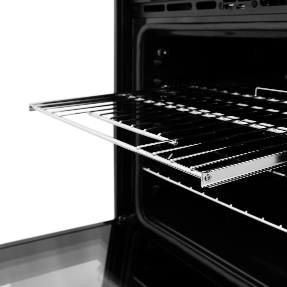 Single wall oven side rack with removable wire shelf rails