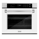 ZLINE 30-Inch Professional True Convection Single Wall Oven with Air Fry and Self Clean in Satin Stainless Steel with White Matte Door (WASS-WM-30)
