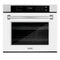 ZLINE 30-Inch Professional True Convection Single Wall Oven with Air Fry and Self Clean in DuraSnow Stainless Steel with White Matte Door (WASS-WM-30)