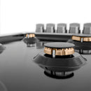 ZLINE 36-Inch Gas Cooktop with 6 Gas Brass Burners and Black Porcelain Top (RC-BR-36-PBT)