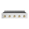 ZLINE Autograph Edition 36 in. Paramount Induction Rangetop with 5 Element Cooktop in Satin Stainless Steel and Champagne Bronze Accents (SINRTSZ-36-CB)