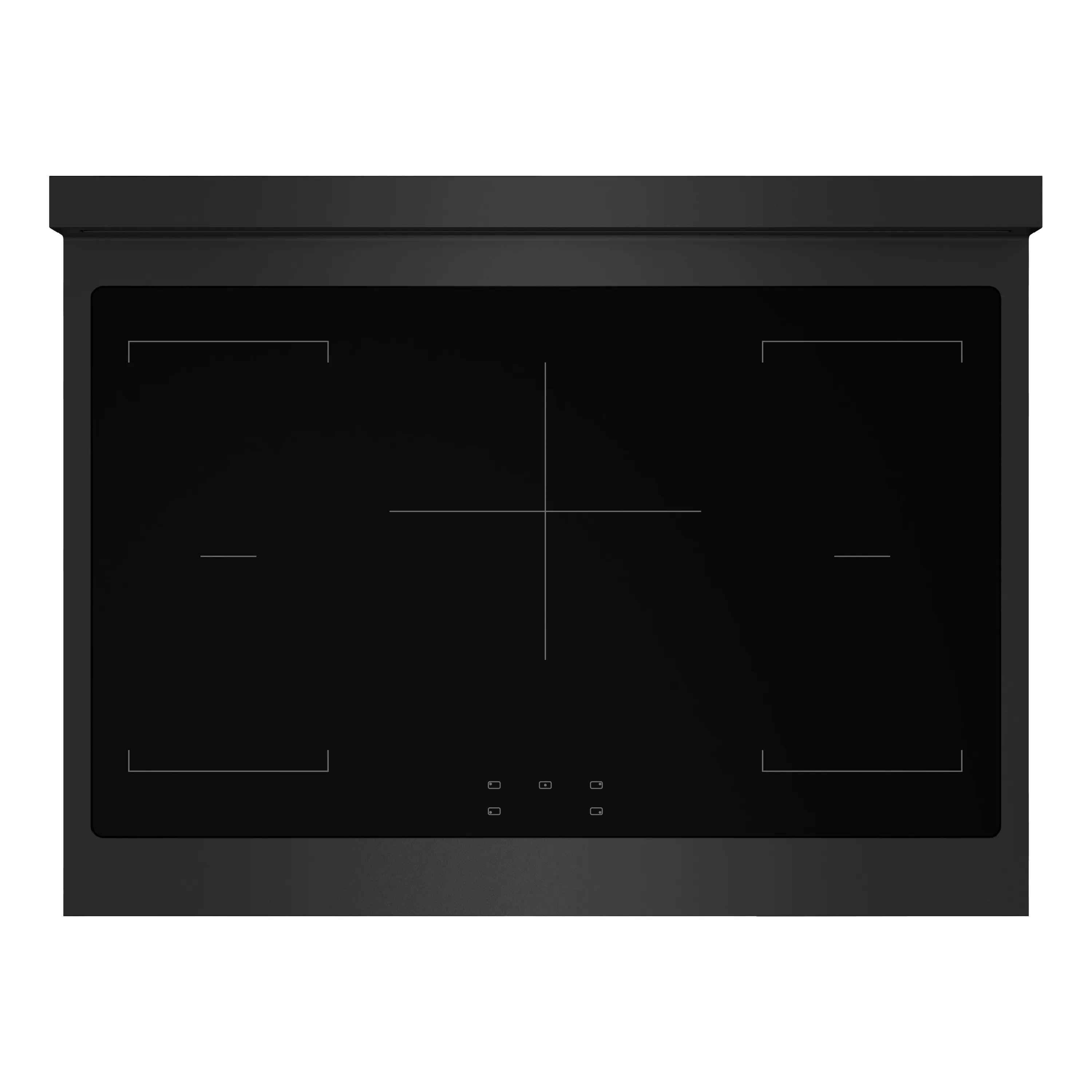 ZLINE 36-Inch 5.2 cu. ft. Marino Induction Range with 5 Element Cooktop and Electric Convection Oven in Black Stainless Steel (MINRB-36)