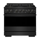 ZLINE 36-Inch 5.2 Cu. Ft. Marino Dual Fuel Range with 6 Burner DuoPro Cooktop and Electric Convection Oven in Black Stainless Steel (PMDRB-36)