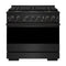 ZLINE 36-Inch 5.2 Cu. Ft. Marino Dual Fuel Range with 6 Burner DuoPro Cooktop and Electric Convection Oven in Black Stainless Steel (PMDRB-36)