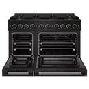 ZLINE 48-Inch 6.7 Cu. Ft. Marino Gas Range with 8 Burner DuoPro Cooktop and Dual Ovens in Black Stainless Steel (PMGRB-48)