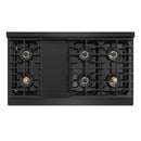 ZLINE 48-Inch 6.7 Cu. Ft. Marino Gas Range with 8 Burner DuoPro Cooktop and Dual Ovens in Black Stainless Steel (PMGRB-48)
