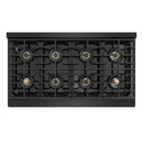 ZLINE 48-Inch 6.7 Cu. Ft. Marino Gas Range with 8 Burner DuoPro Cooktop and Dual Ovens in Black Stainless Steel (PMGRB-48)
