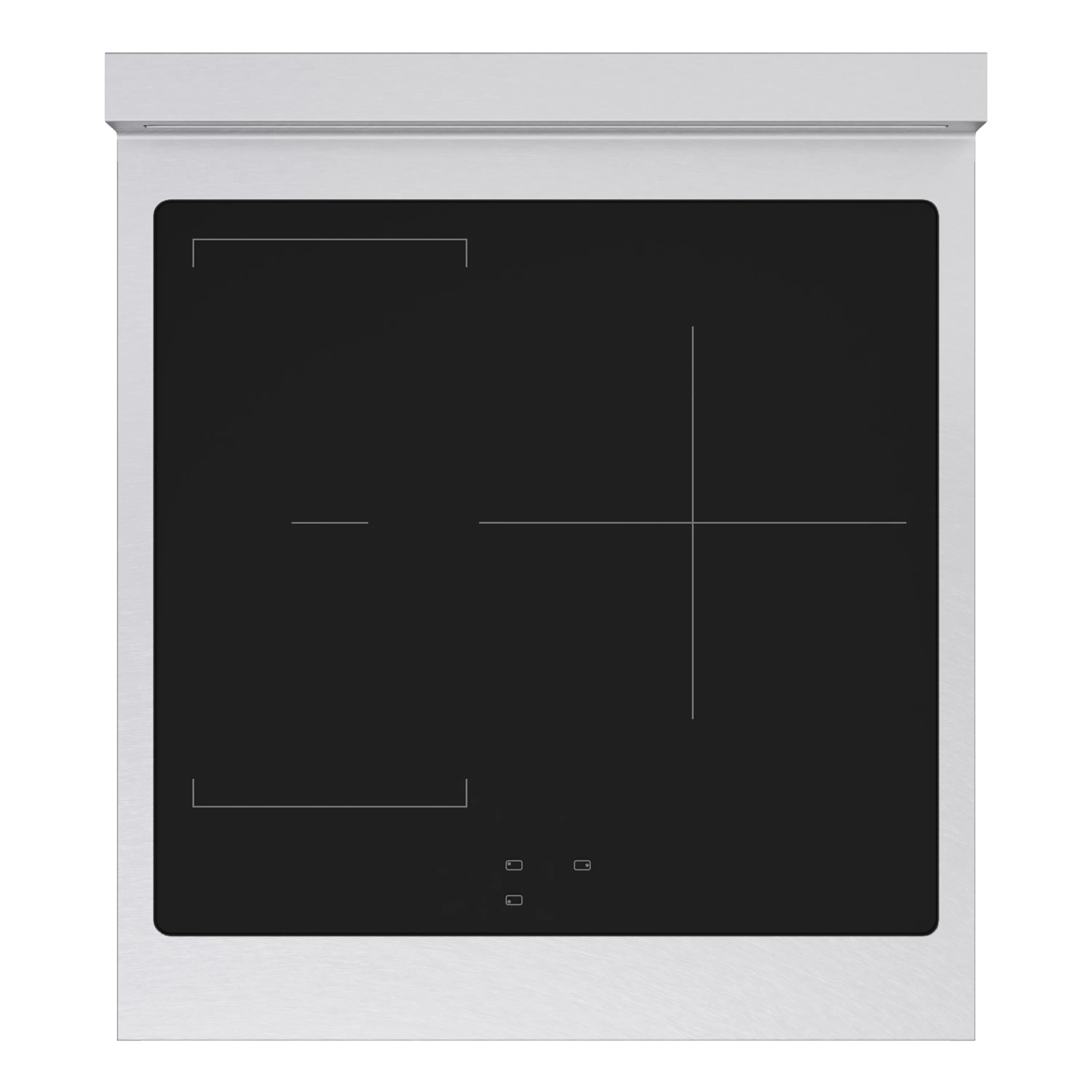 ZLINE Autograph Edition 24-Inch 3.2 cu. ft. Marino Induction Range with 3 Element Cooktop and Electric Convection Oven in Satin Stainless Steel with Matte Black Accents (MINRSZ-24-MB)