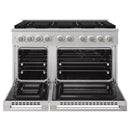 ZLINE 48-Inch 6.7 Cu. Ft. Marino Double Oven Dual Fuel Range with 8 Burner Gas Cooktop in Satin Stainless Steel (MDRS-48)