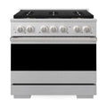 ZLINE 36-Inch 5.2 Cu. Ft. Marino Dual Fuel Range with 6 Burner DuoPro Cooktop and Electric Convection Oven in Satin Stainless Steel (PMDRS-36)