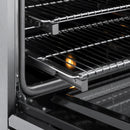 ZLINE Autograph Edition 48-Inch 6.7 Cu. Ft. Marino Double Oven Dual Fuel Range with 8 Burner Gas Cooktop in Satin Stainless Steel and Champagne Bronze Accents (MDRSZ-48-CB)