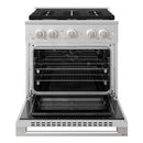 ZLINE 30-Inch 4.2 Cu. Ft. Marino Gas Range with 4 Burner Cooktop and Convection Gas Oven in Satin Stainless Steel (MGRS-30)