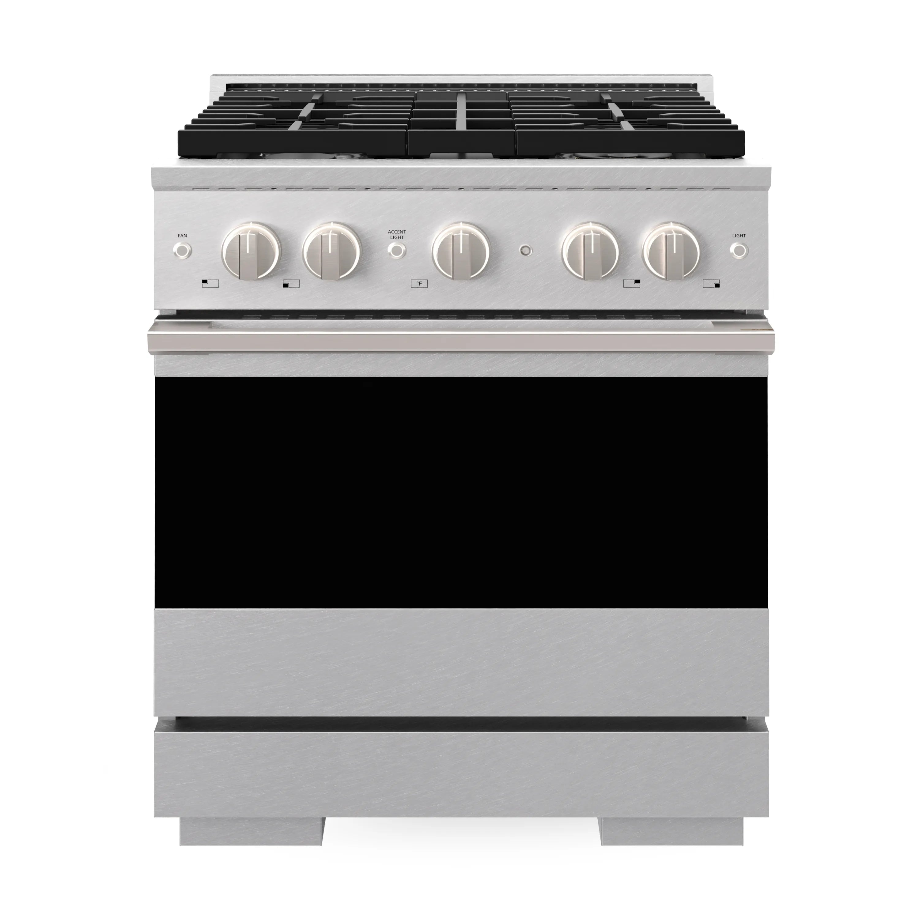 ZLINE 30-Inch 4.2 Cu. Ft. Marino Gas Range with 4 Burner Cooktop and Convection Gas Oven in Satin Stainless Steel (MGRS-30)