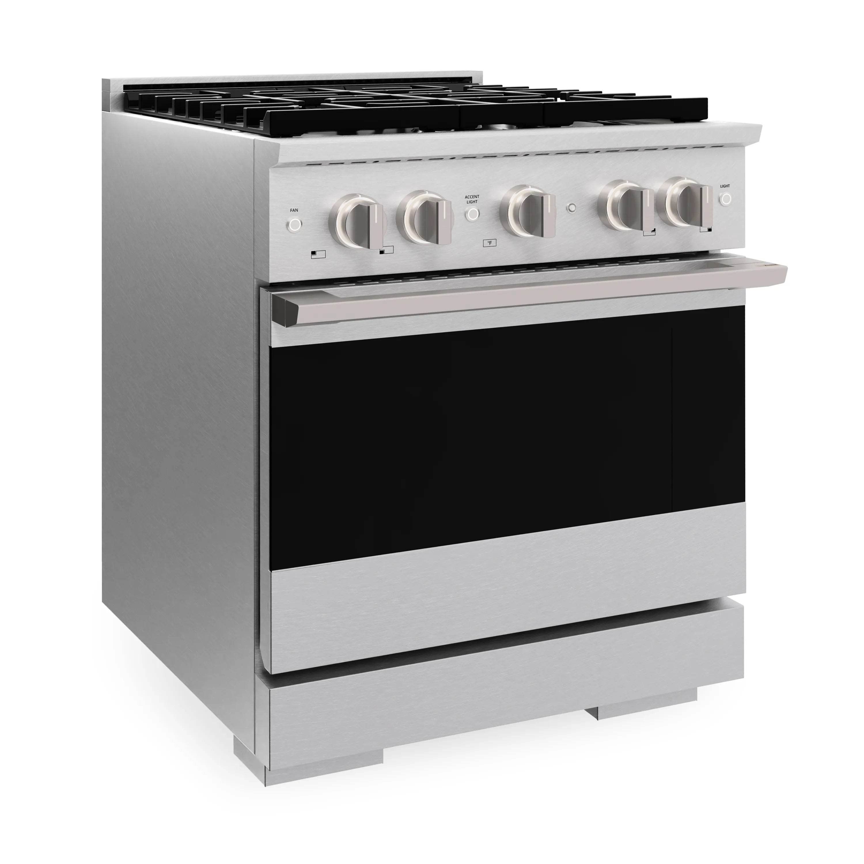 ZLINE 30-Inch 4.2 Cu. Ft. Marino Gas Range with 4 Burner Cooktop and Convection Gas Oven in Satin Stainless Steel (MGRS-30)