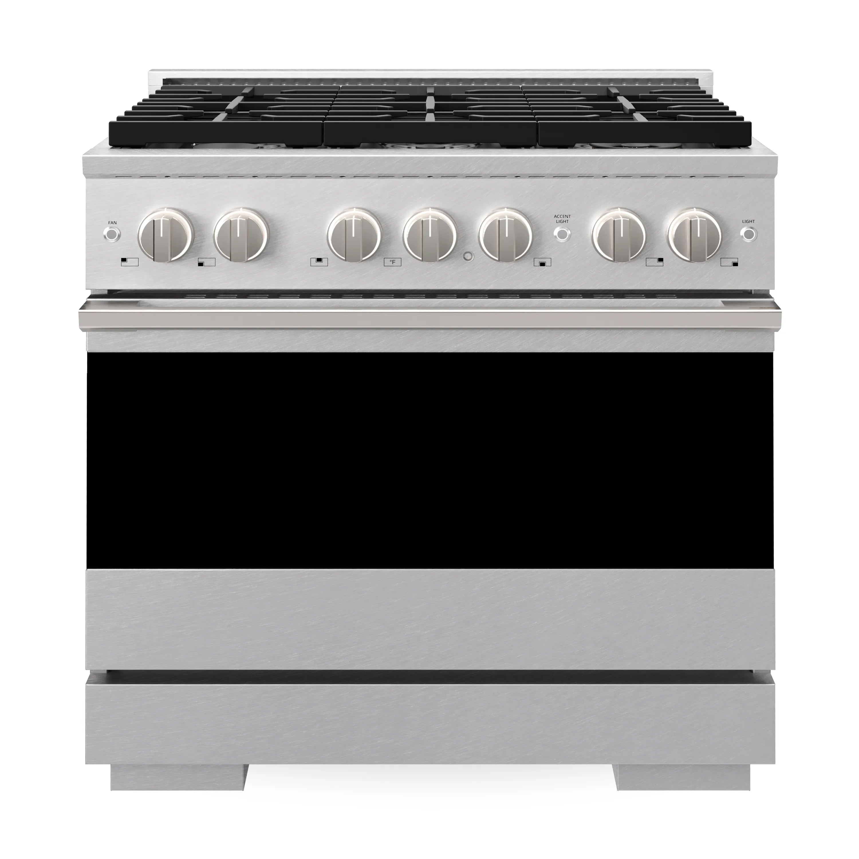 ZLINE 36-Inch 5.2 Cu. Ft. Marino Gas Range with 6 Burner Cooktop and Convection Gas Oven in Satin Stainless Steel (MGRS-36)