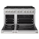 ZLINE 48-Inch 6.7 Cu. Ft. Marino Double Oven Gas Range with 8 Burner Cooktop in Satin Stainless Steel (MGRS-48)
