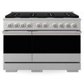 ZLINE 48-Inch 6.7 Cu. Ft. Marino Double Oven Gas Range with 8 Burner Cooktop in Satin Stainless Steel (MGRS-48)