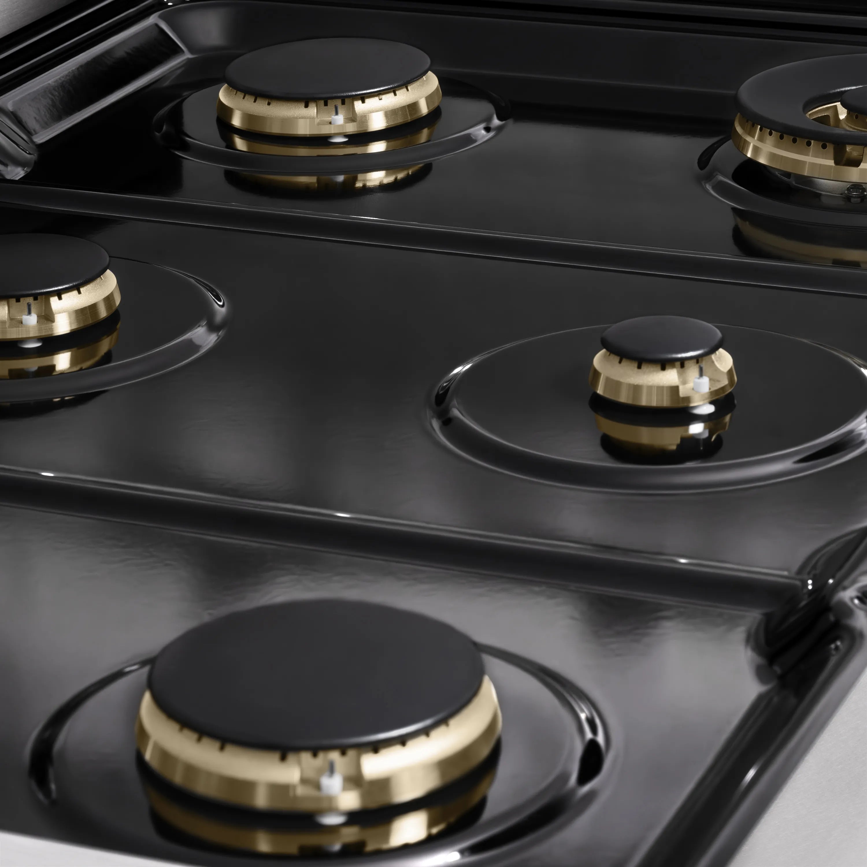 ZLINE 36-Inch 5.2 Cu. Ft. Marino Gas Range with Convection Gas Oven in Satin Stainless Steel with 6 Brass Burners (MGRS-BR-36)