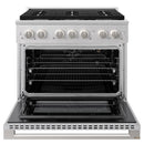 ZLINE 36-Inch 5.2 Cu. Ft. Marino Gas Range with Convection Gas Oven in Satin Stainless Steel with 6 Brass Burners (MGRS-BR-36)