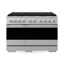 ZLINE 48-Inch 6.7 Cu. Ft. Marino Double Oven Gas Range in Satin Stainless Steel with 8 Brass Burners (MGRS-BR-48)