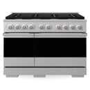 ZLINE 48-Inch 6.7 Cu. Ft. Marino Double Oven Gas Range in Satin Stainless Steel with 8 Brass Burners (MGRS-BR-48)