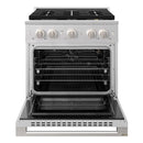 ZLINE 30-Inch 4.2 Cu. Ft. Marino Gas Range with 4 Burner DuoPro Cooktop and Convection Gas Oven in Satin Stainless Steel (PMGRS-30)