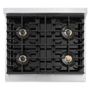 ZLINE 30-Inch 4.2 Cu. Ft. Marino Gas Range with 4 Burner DuoPro Cooktop and Convection Gas Oven in Satin Stainless Steel (PMGRS-30)