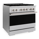 ZLINE 36-Inch 5.2 Cu. Ft. Marino Gas Range with 6 Burner DuoPro Cooktop and Convection Gas Oven in Satin Stainless Steel (PMGRS-36)