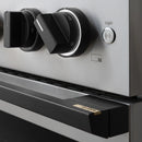 ZLINE Autograph Edition 36-Inch 5.2 Cu. Ft. Marino Dual Fuel Range with 6 Burner Gas Cooktop and Electric Convection Oven in Stainless Steel with Matte Black Accents (MDRZ-36-MB)