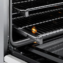 ZLINE Autograph Edition 48-Inch 6.7 Cu. Ft. Marino Double Oven Dual Fuel Range with 8 Burner Gas Cooktop in Stainless Steel with White Matte Doors and Champagne Bronze Accents (MDRZ-WM-48-CB)