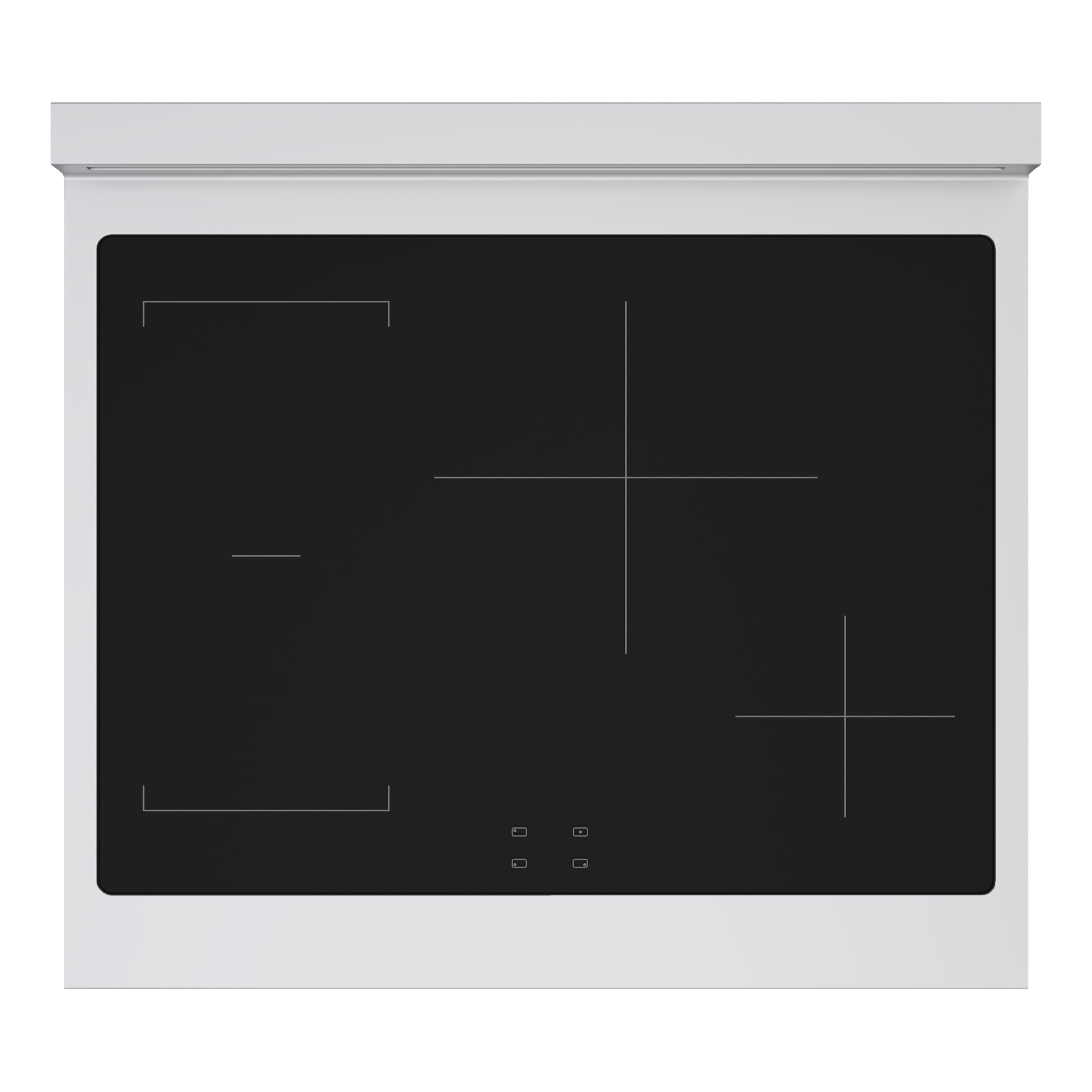 ZLINE 30-Inch 4.2 cu. ft. Marino Induction Range with 4 Element Cooktop and Electric Convection Oven in Stainless Steel with White Matte Door (MINR-WM-30)