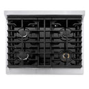 ZLINE 30-Inch 4.2 Cu. Ft. Marino Dual Fuel Range with 4 Burner Gas Cooktop and Electric Convection Oven in Stainless Steel (MDR30)