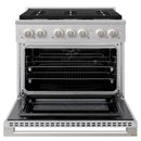 ZLINE 36-Inch 5.2 Cu. Ft. Marino Dual Fuel Range with 6 Burner Gas Cooktop and Electric Convection Oven in Stainless Steel (MDR36)