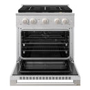 ZLINE 30-Inch 4.2 Cu. Ft. Marino Dual Fuel Range with 4 Burner DuoPro Cooktop and Electric Convection Oven in Stainless Steel (PMDR30)