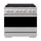ZLINE 36-Inch 5.2 Cu. Ft. Marino Dual Fuel Range with 6 Burner DuoPro Cooktop and Electric Convection Oven in Stainless Steel (PMDR36)