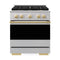 ZLINE Autograph Edition 30-Inch 4.2 Cu. Ft. Marino Dual Fuel Range with 4 Burner DuoPro Cooktop and Electric Convection Oven in Stainless Steel with Polished Gold Accents (PMDRZ-30-G)