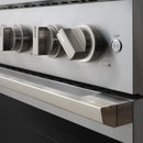 ZLINE 36-Inch 5.2 Cu. Ft. Marino Gas Range with Convection Gas Oven in Stainless Steel with 6 Brass Burners (MGR-BR-36)