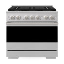 ZLINE 36-Inch 5.2 Cu. Ft. Marino Gas Range with Convection Gas Oven in Stainless Steel with 6 Brass Burners (MGR-BR-36)