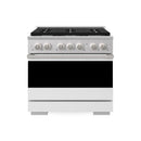ZLINE 36-Inch 5.2 Cu. Ft. Marino Gas Range with 6 Burner Cooktop and Convection Gas Oven in Stainless Steel with White Matte Door (MGR-WM-36)