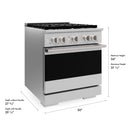 ZLINE 30-Inch 4.2 Cu. Ft. Marino Gas Range with 4 Burner Cooktop and Convection Gas Oven in Stainless Steel (MGR30)
